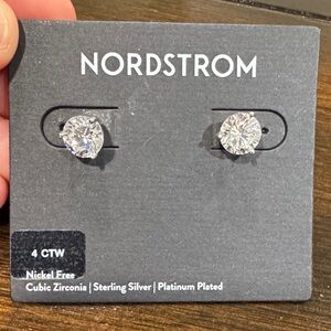 Nordstrom Platinum Plated Cubic Zirconia Earrings